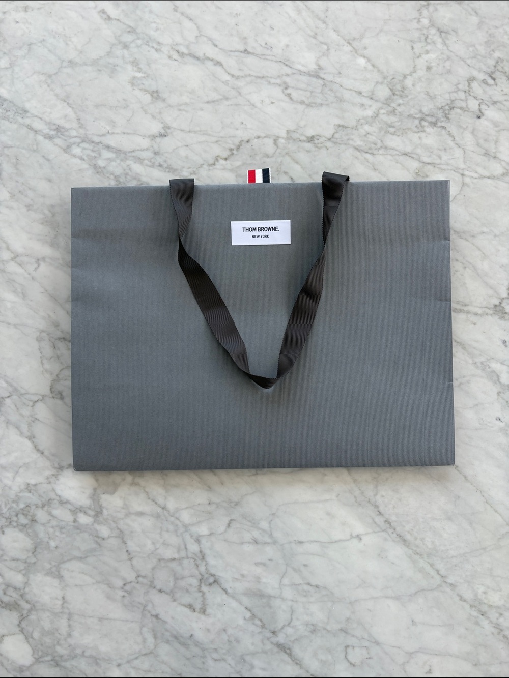 Thom Browne Gray Shopping Bag